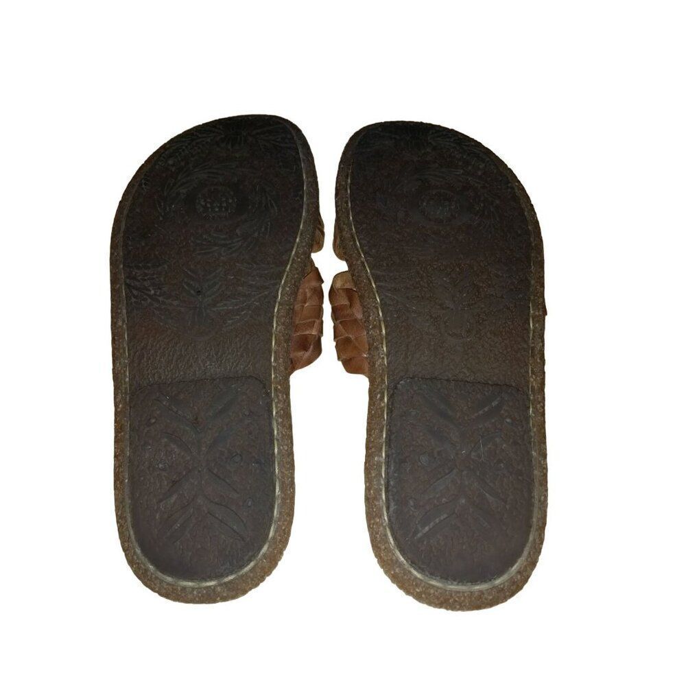 Born Sandals Women Sz 8 M‎ Brown Strappy Woven Leather Summer Boho - Picture 6 of 7